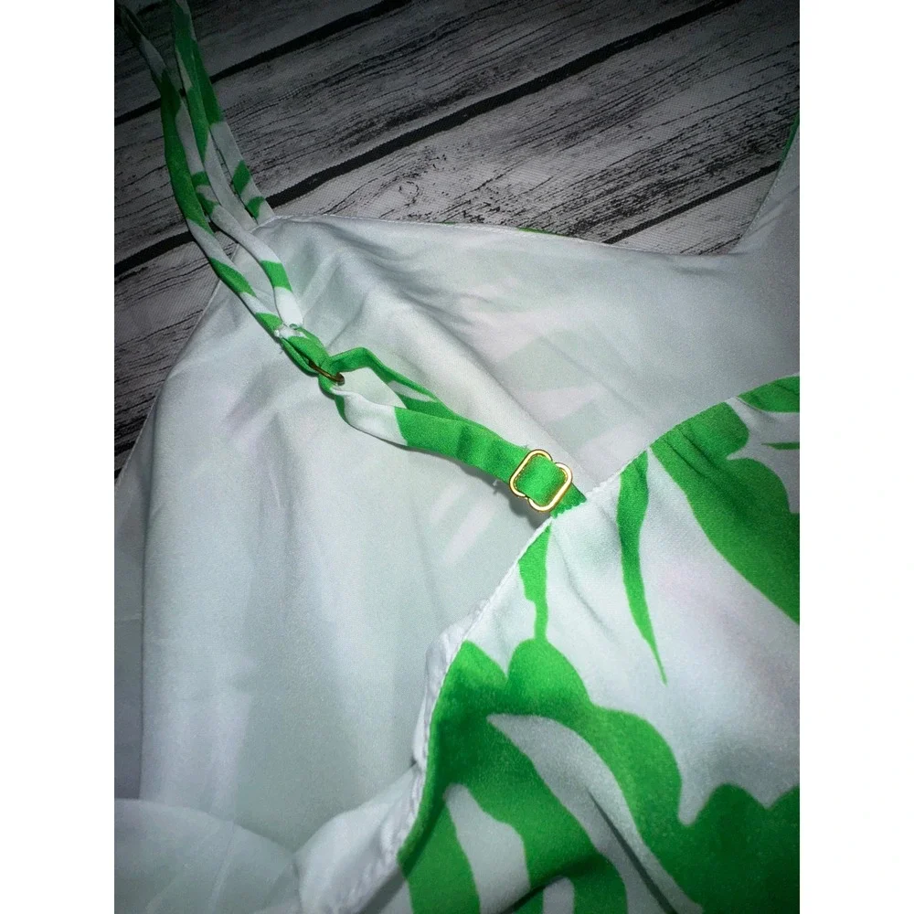 Lilly‎ Pulitzer Target 20th Ann. Collection Boom Boom Green Leaf Jumpsuit Large